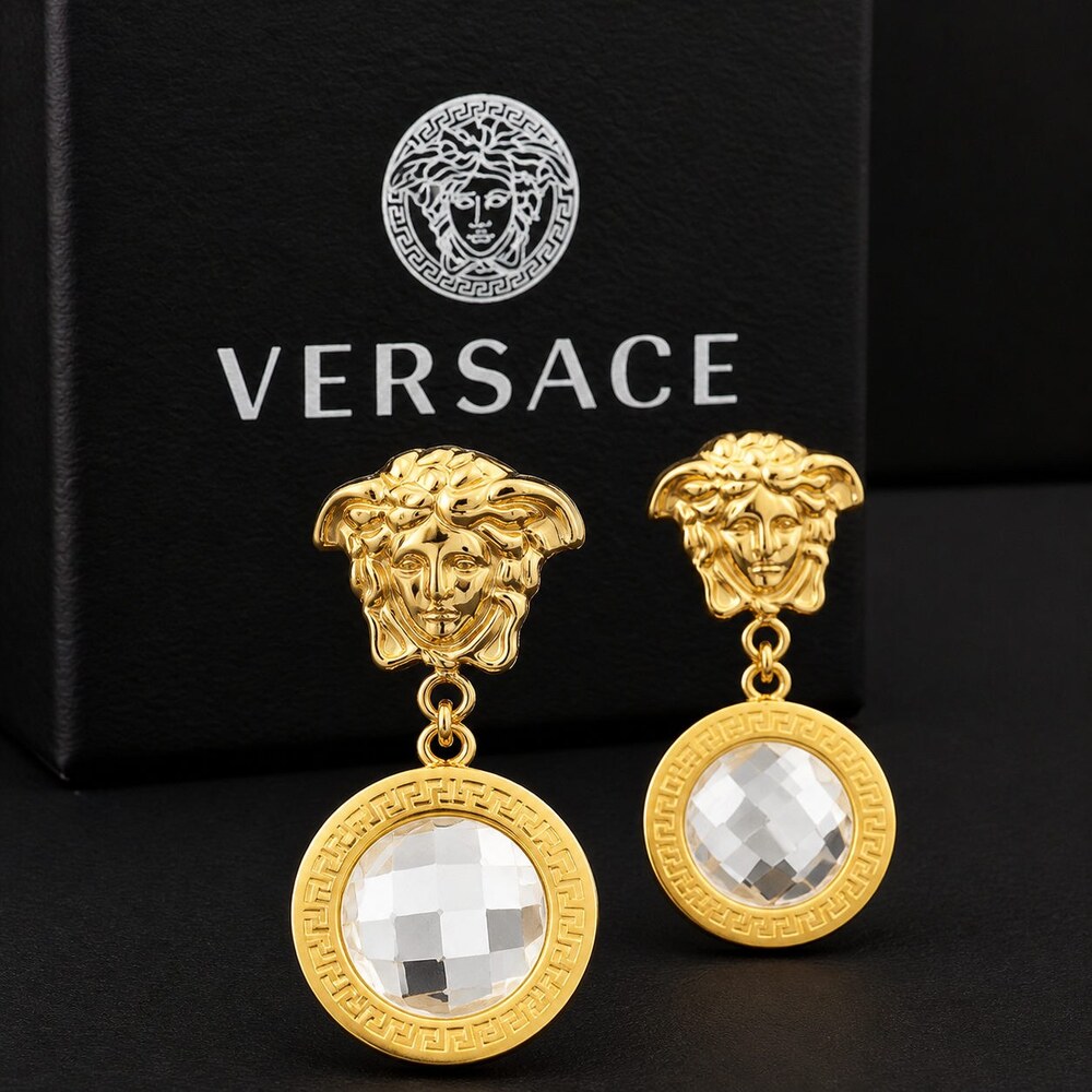 Versace Bold Statement Earrings Style 9 | New with Box - Picture 3 of 9